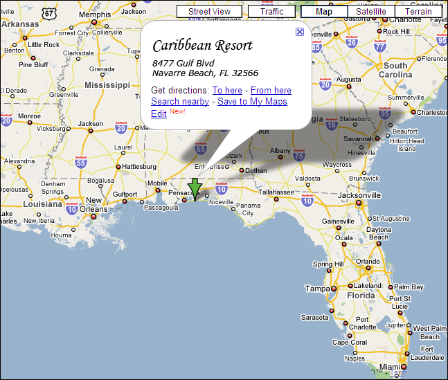 navarre beach florida map Directions Map Carribean Resort Fl Caribbean Resort navarre beach florida map